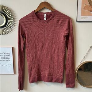 lululemon rust long sleeve top